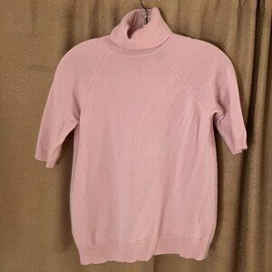 Lord and Taylor 100% Cashmere Short Sleeve Turtule neck